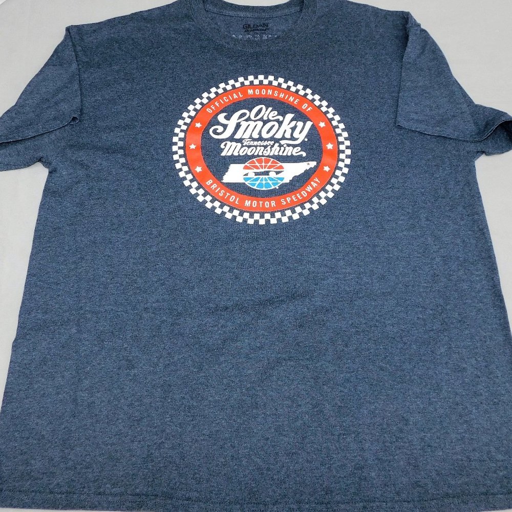 Ole Smoky Mountain Moonshine tee shirt, Bristol Motor Speedway, XL, Gray